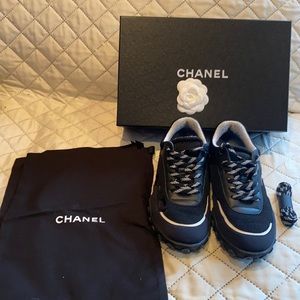 Chanel sneakers (used) black and white